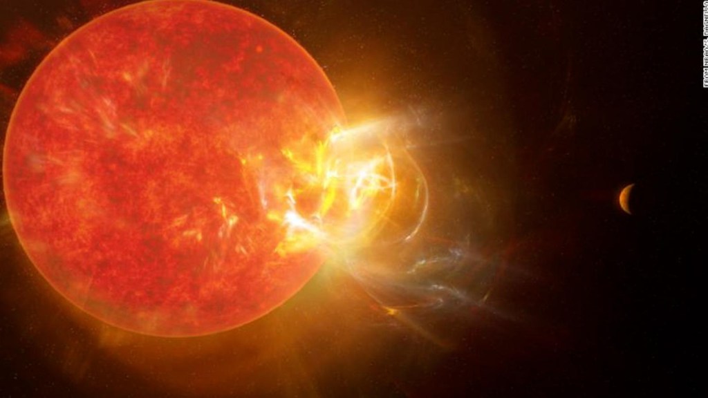 The star Proxima Centauri emits a giant flame