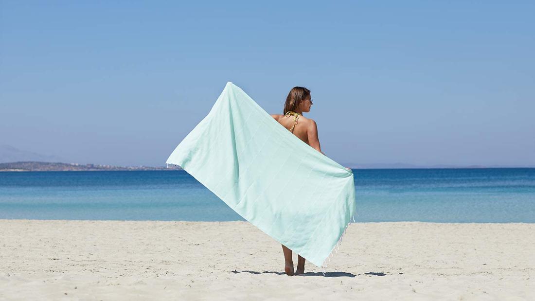 Pack de cuatro toallas de playa grandes y 100% algodón, Estilo de vida, Escaparate