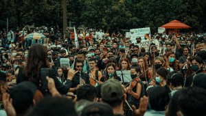 idea de protestar con orquesta en Colombia