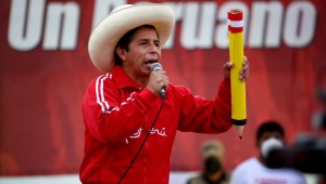 Pedro Castillo campaña candidato presidencial Perú