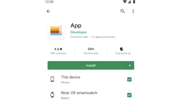Google Play Store Wear Android 12