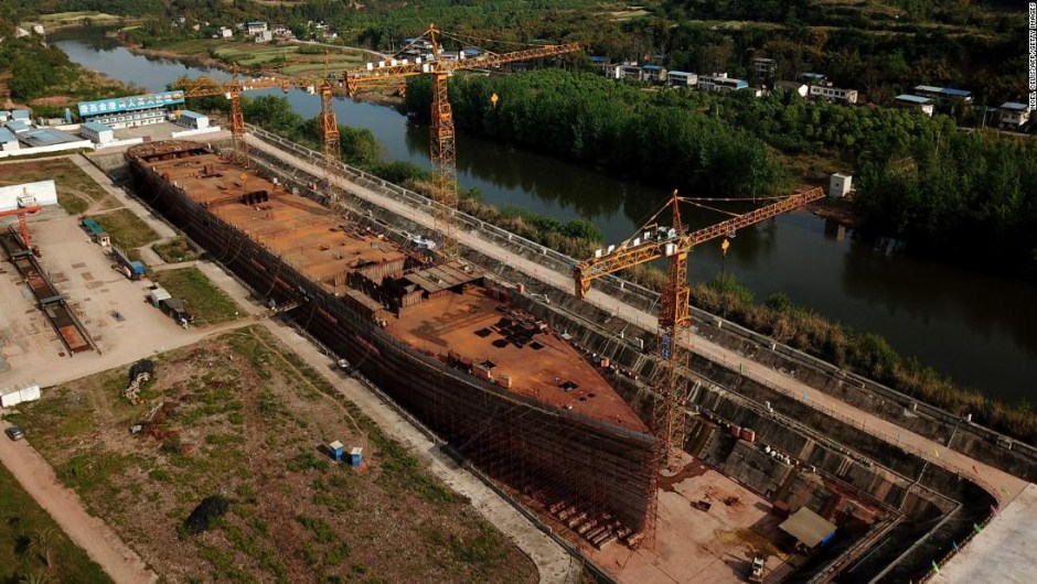 Una réplica del Titanic está en construcción en China