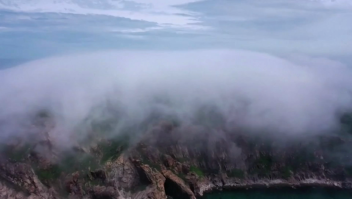 Niebla misteriosa cubre una isla china