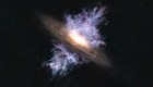 La imagen de una tormenta gigantesca de agujeros negros