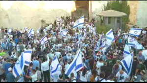 Así fue la marcha de las banderas en Israel