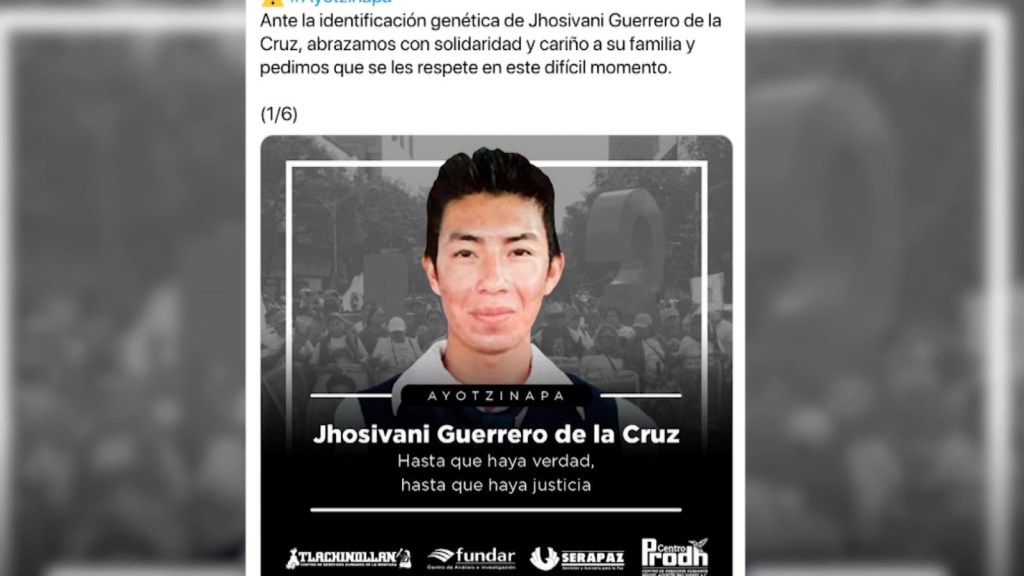 Identifican resto de un normalista de Ayotzinapa