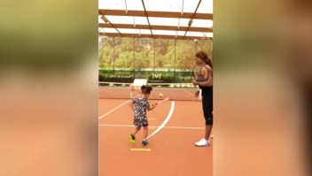 Serena Williams y el adorable juego de tenis con su hija