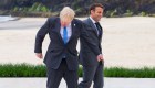 Johnson y Macron en el G7