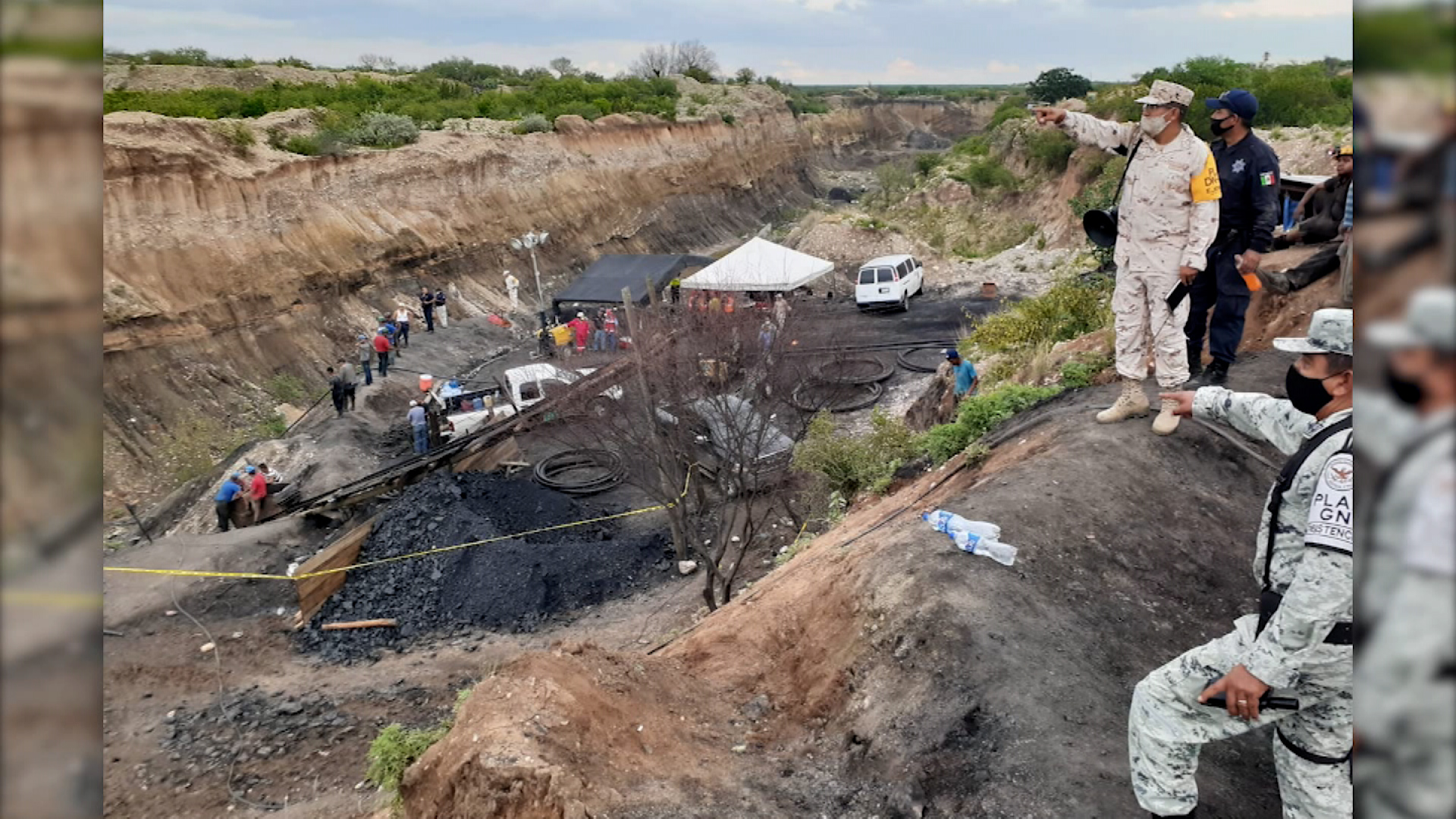 Authorities are searching for miners trapped in the collapse of the Kohuila mine