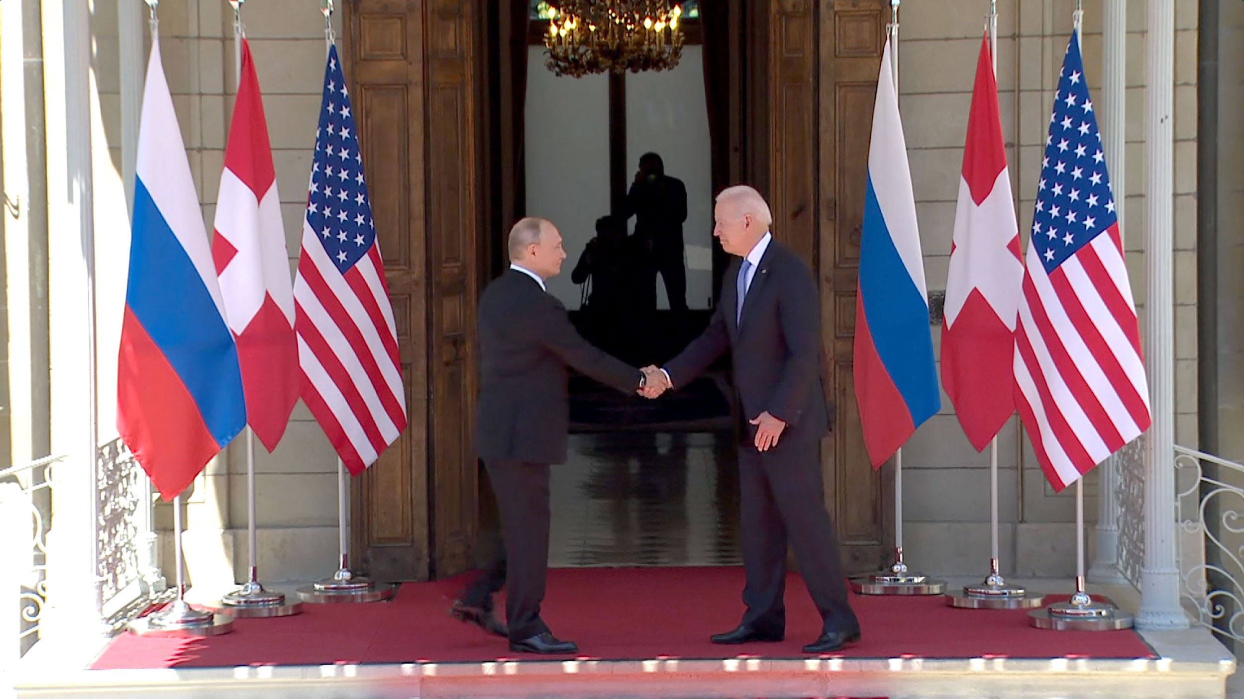 Joe Biden And Vladimir Putin Have Their First Handshake At The Historic ...