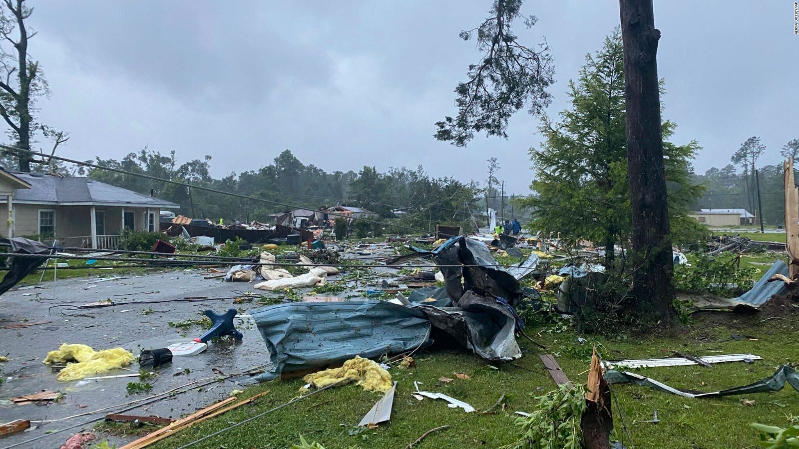 Aerial footage shows the destruction left by a tornado in Alabama - The ...