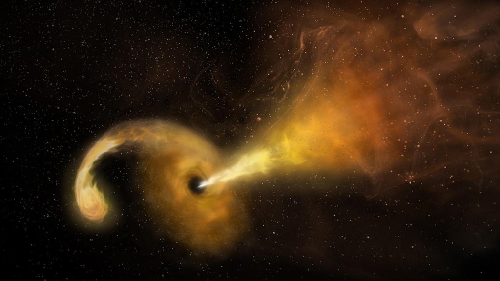 Astronomers have discovered light coming from a black hole
