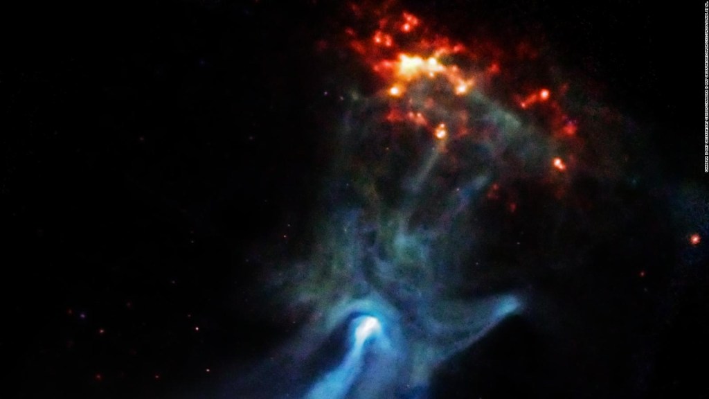 Cosmic hand in space or nebula?