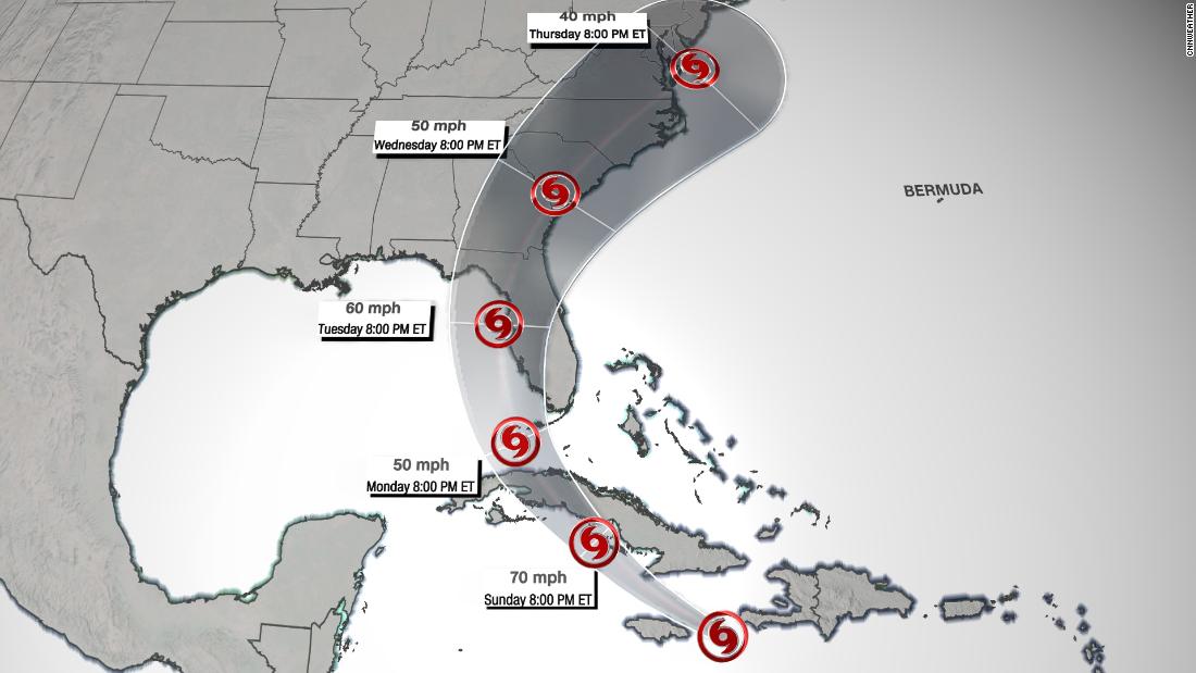 Tropical storm monitoring is in practice by Elsa in South Florida