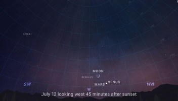 Venus, Marte y la Luna se podrán observar muy cerca