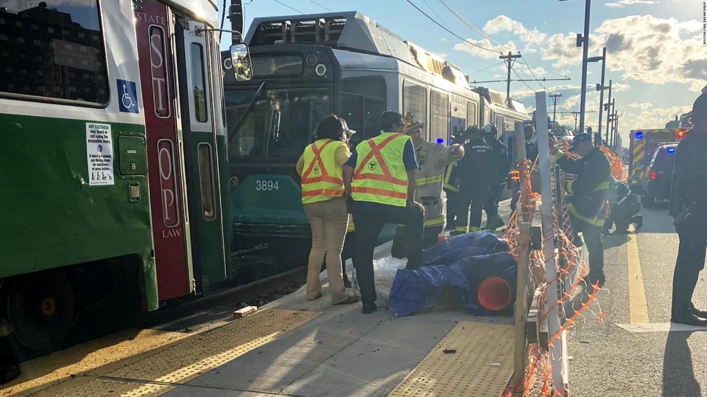 More than 20 injured after train crash in Boston