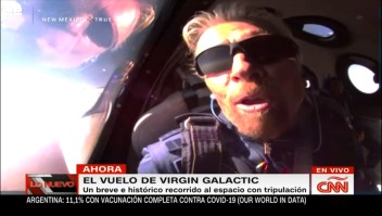 Richard Branson habla desde el espacio en el avión de Virgin Galactic: Esto es precioso desde arriba, gracias a todos