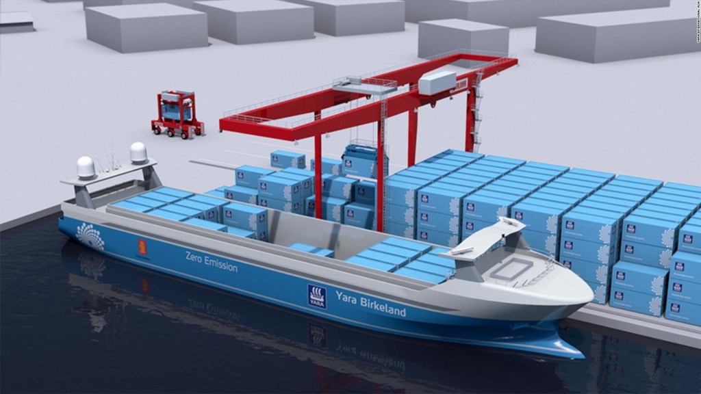 See the world's first autonomous cargo ship with no emissions