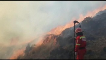 Incendio forestal en Perú
