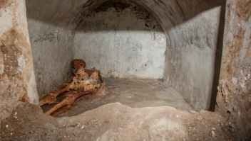 En Pompeya descubren esqueleto que todavía tiene pelo