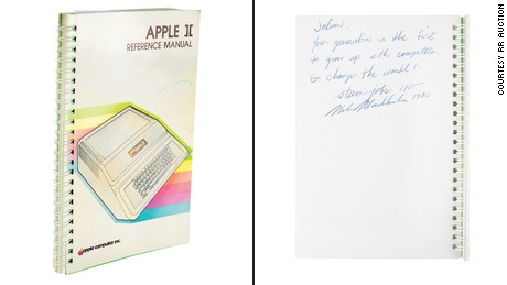 They sell an Apple II manual signed by Steve Jobs