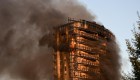 Incendio en torre de apartamentos en Milán