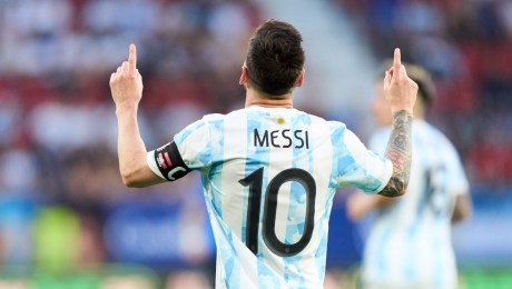 Leo Messi con Argentina