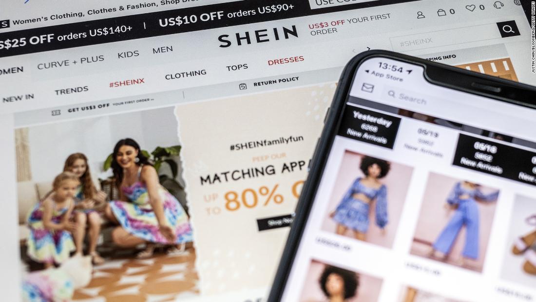 Página de best sale shein ropa