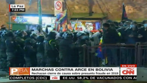 Tensión durante protestas en Bolivia contra Luis Arce