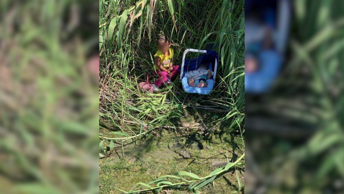 Encuentran un bebé y una niña abandonados en la frontera