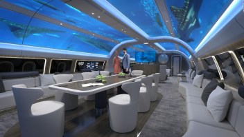 ¿Un mundo submarino en una cabina de avión?