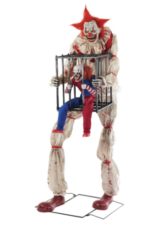 Caged Niño Disfraz Niña en jaula caminar animado Prop Niño Halloween