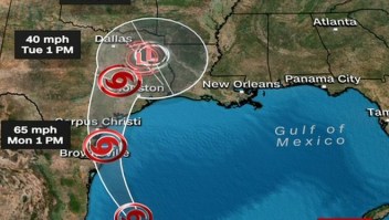Nuevo aviso de huracán para Texas y Lousiana... 