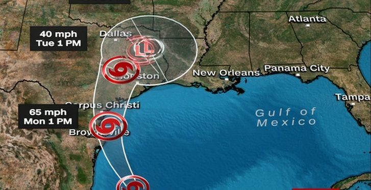 Nuevo aviso de huracán para Texas y Lousiana... 