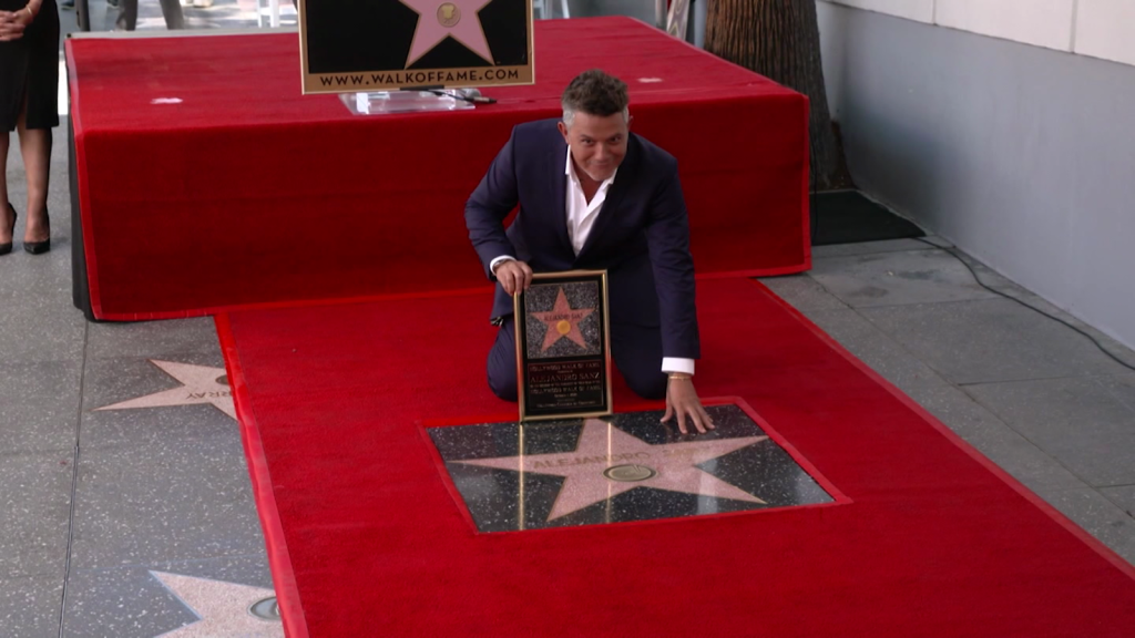 Alejandro Sanz receives a star on the Walk of Fame