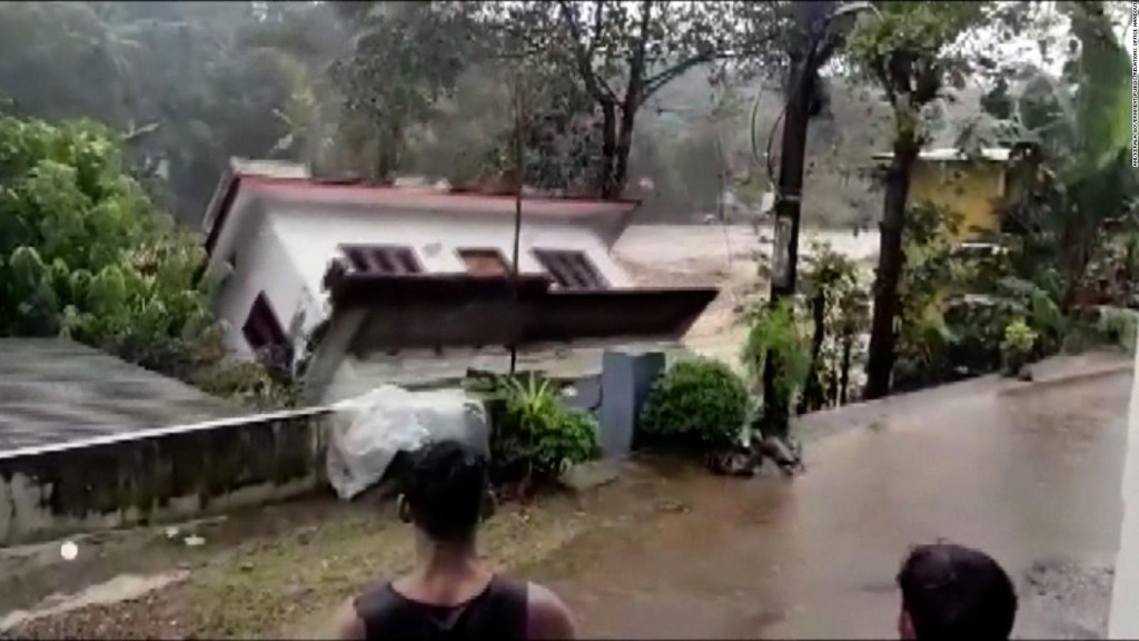 Look at this house that was swept away by the floods in India