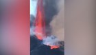 This is how the roar of a volcano is heard in La Palma
