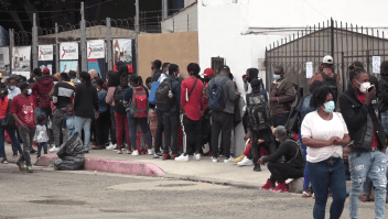 La espera de migrantes haitianos en México para cruzar a EE.UU.