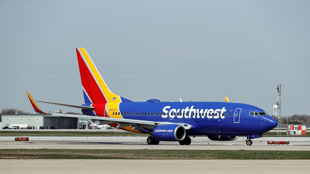 Southwest Airlines canceló más de 1.000 vuelos el domingo