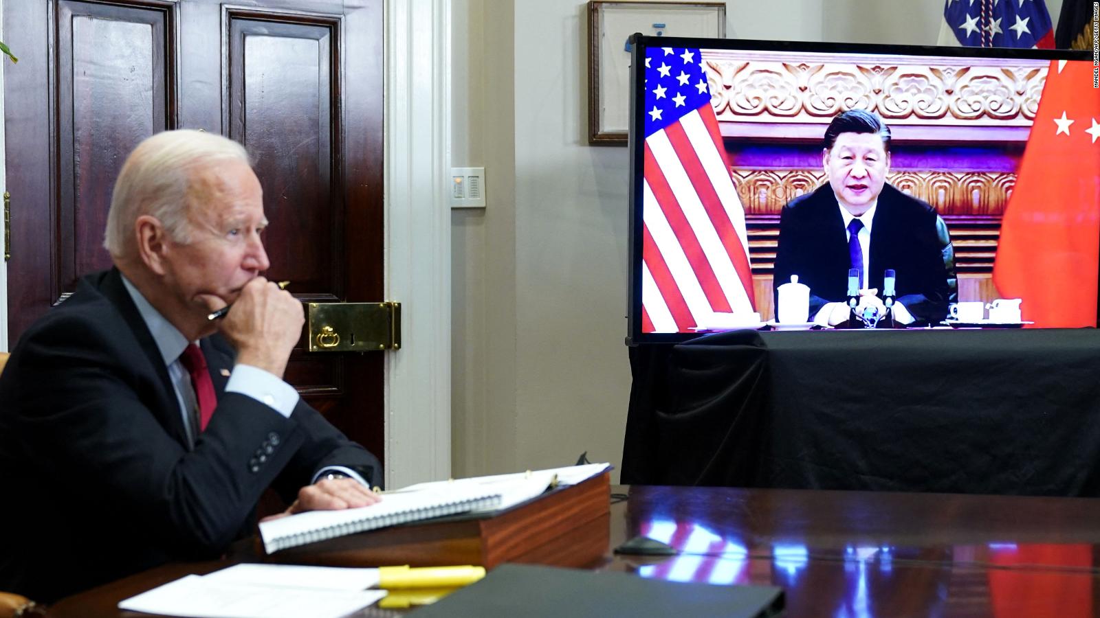 La reunion digital entre Joe Biden y XI Jinping
