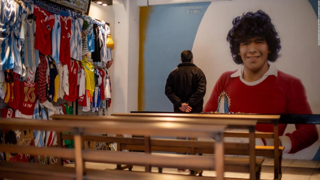 This is the sanctuary of Diego Maradona in Buenos Aires