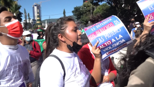 Marcha contra la desaparición de mujeres en El Salvador