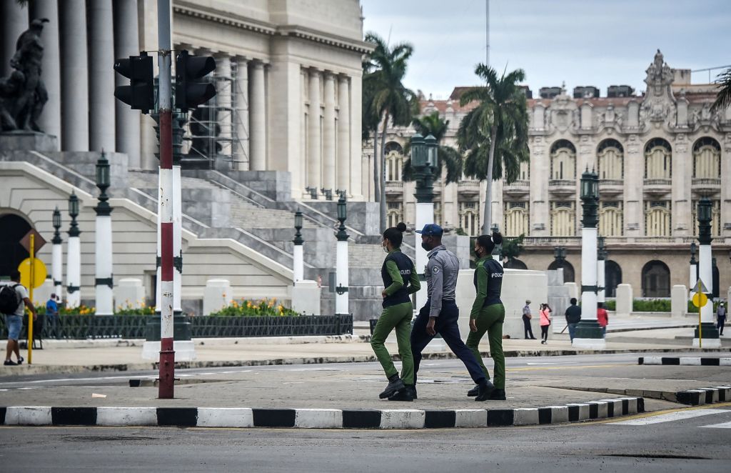 CUBA LA HABANA SEGURIDAD ANTES DE PROTESTAS