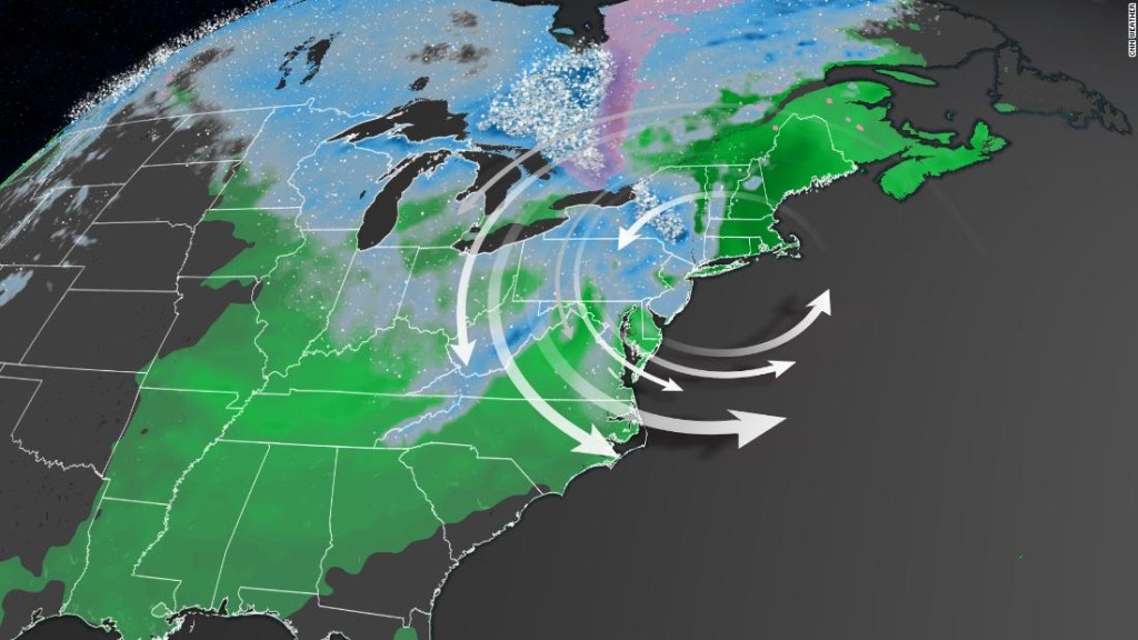 Una tormenta 'potencialmente significativa' podría azotar la costa este de EE.UU. con lluvia y nieve durante la ajetreada semana de viajes de Acción de Gracias