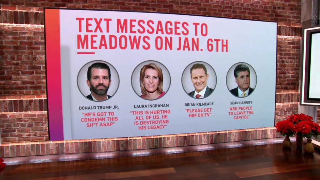 Presentadores de Fox contactaron a Meadows el 6 de enero