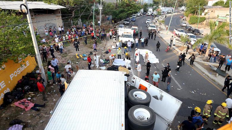 Truck crash leaves at least 49 dead in Chiapas