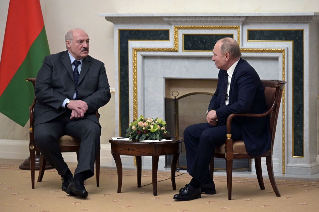Putin y Lukashenko, durante el encuentro en Rusia