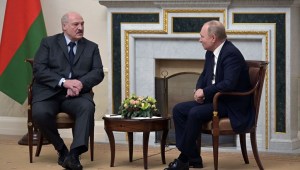 Putin y Lukashenko, durante el encuentro en Rusia