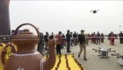 Use drones in India for one day "bao sagrado"