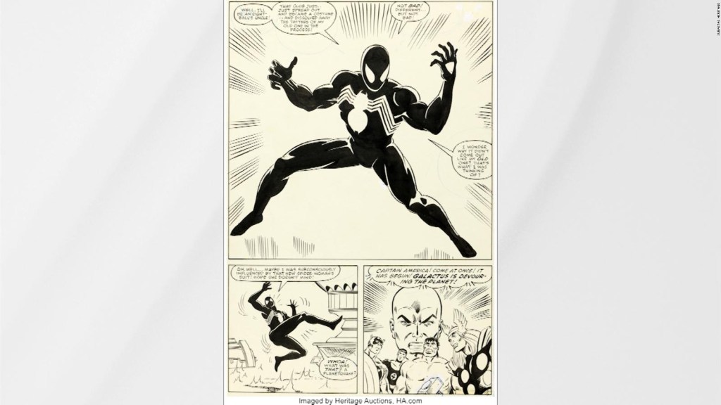 Una página de un cómic de Spider-Man es la más importante de la historia